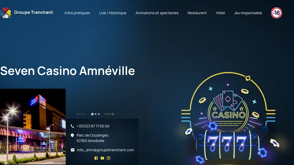 Aperçu du site Seven Casino